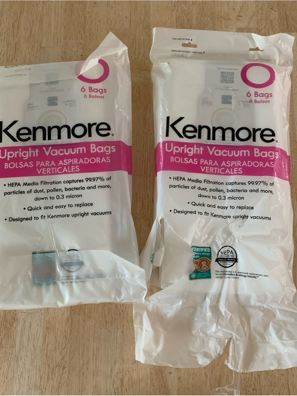 11 bags Kenmore Upright Vacuum Bags HEPA MEDIA FILTRATION STYLE O REPLACES 53294